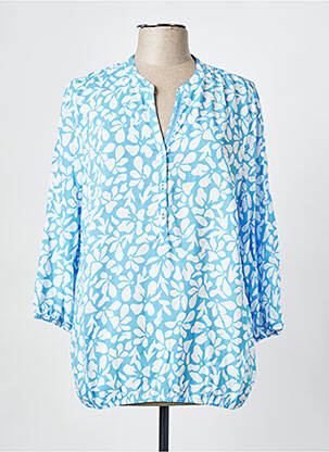 Blouse imprimé fleurs manches 3/4 bleu RABE femme