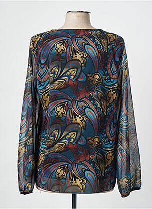 Blouse légère et transparente manches longues noir SIGNE NATURE femme
