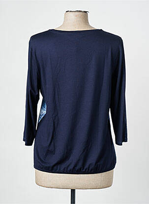 Pull col rond manches 3/4 bleu THOMAS RABE femme