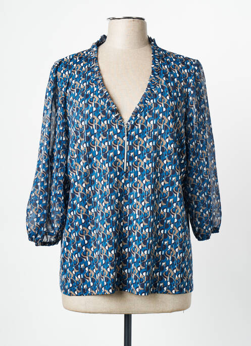 Blouse bleu CHRISTINE LAURE pour femme