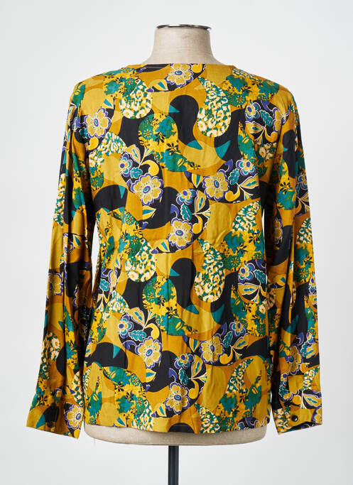 Chemisier imprimé fleurs manches longues jaune AGATHE & LOUISE femme