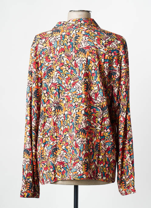 Chemisier imprimé fantaisie manches longues rouge DIPLODOCUS femme