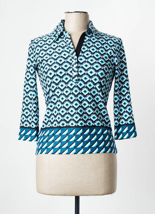 Polo bleu CHRISTINE LAURE pour femme