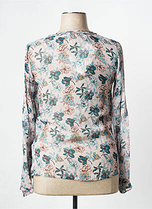 Chemisier imprimé fleurs manches longues gris AGATHE & LOUISE femme
