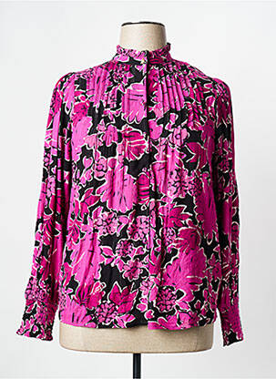 Chemisier imprimé fleurs manches longues rose FABIENNE CHAPOT femme