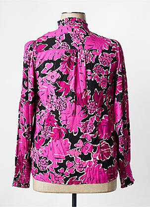 Chemisier imprimé fleurs manches longues rose FABIENNE CHAPOT femme