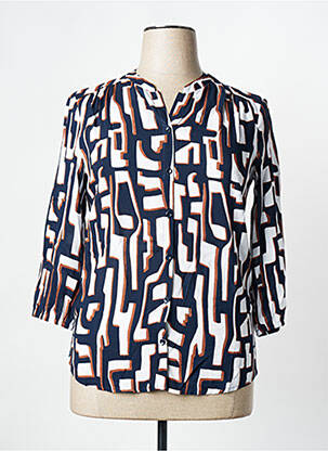 Chemisier coupe cintrée manches 3/4 bleu RABE femme
