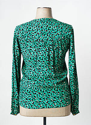 Chemisier coupe cintrée manches longues vert FABIENNE CHAPOT femme