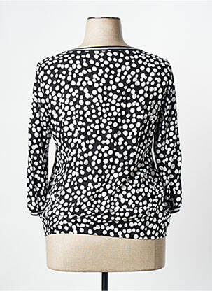 Blouse tissage popeline manches 3/4 noir RABE femme