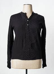 Blouse légère et transparente manches longues noir NÜ femme