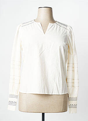 Blouse légère et transparente manches longues beige CREAM femme