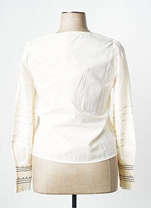 Blouse légère et transparente manches longues beige CREAM femme