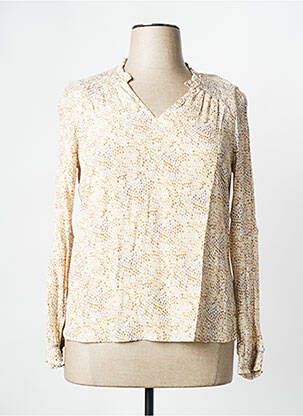 Blouse manches longues manches longues beige SIGNE NATURE femme
