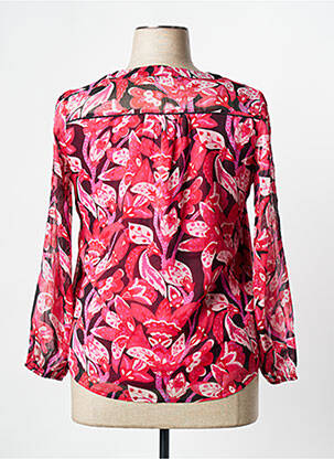 Blouse légère et transparente manches longues rouge CHRISTINE LAURE femme