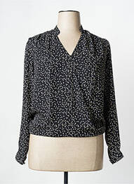 Blouse légère et transparente manches longues noir MISS TIC femme
