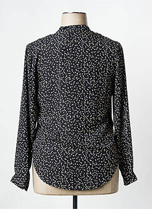 Blouse légère et transparente manches longues noir MISS TIC femme