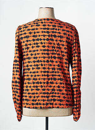 Blouse tissage popeline manches longues orange SIGNE NATURE femme