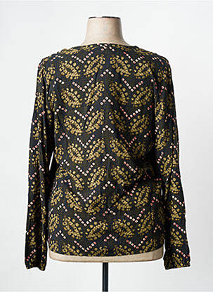 Blouse tissage popeline manches longues vert SIGNE NATURE femme