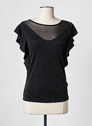 Top stretch manches courtes noir CREAM femme