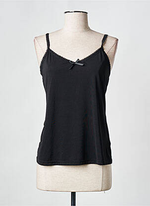 Top stretch fines bretelles noir CREME femme
