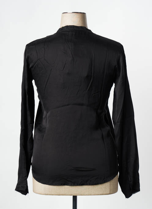 Blouse légère et transparente manches longues noir NÜ femme