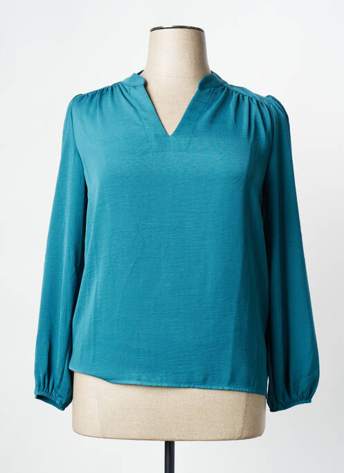 Blouse manches longues manches longues bleu SIGNE NATURE femme