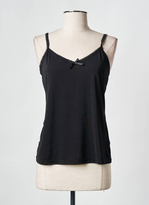 Top stretch fines bretelles noir CREME femme