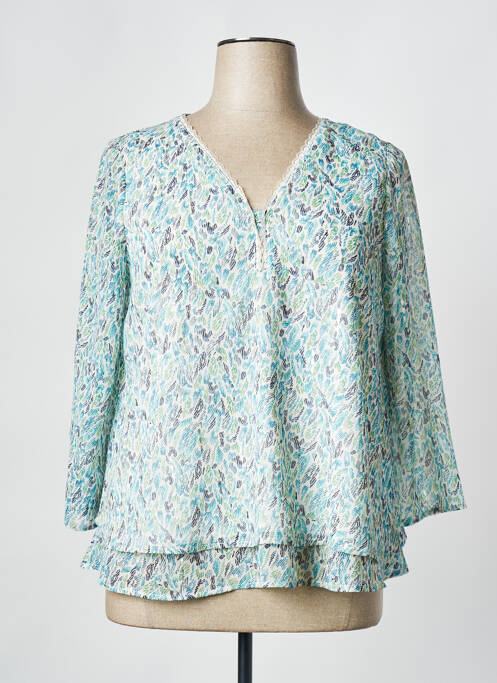 Blouse bleu CHRISTINE LAURE pour femme