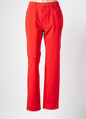 Jeans coupe slim stretch taille normale orange BRUNO SAINT HILAIRE femme