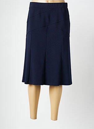 Jupe mi-longue stretch bleu FRANCE RIVOIRE femme