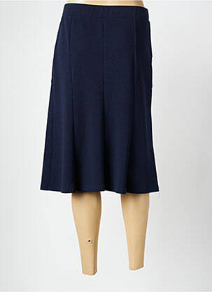 Jupe mi-longue stretch bleu FRANCE RIVOIRE femme