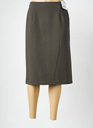 Jupe mi-longue stretch vert EAST DRIVE femme