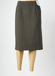Jupe mi-longue taille haute vert EAST DRIVE femme