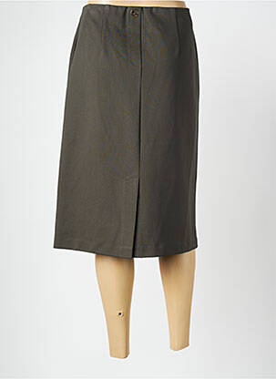 Jupe mi-longue stretch vert EAST DRIVE femme