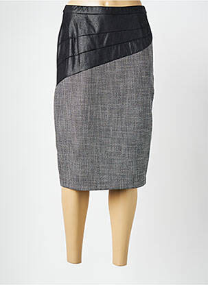 Jupe mi-longue stretch gris FRANCE RIVOIRE femme