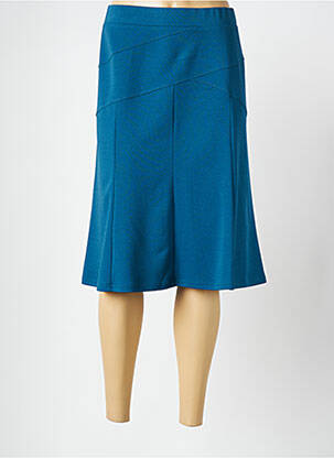 Jupe mi-longue stretch bleu FRANCE RIVOIRE femme