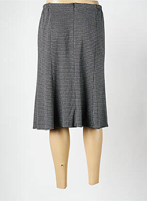 Jupe mi-longue coupe droite évasée sur le bas gris FRANCE RIVOIRE femme