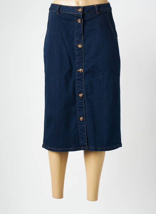Jupe mi-longue bleu CREAM pour femme