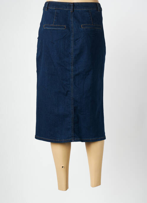 Jupe mi-longue bleu CREAM pour femme