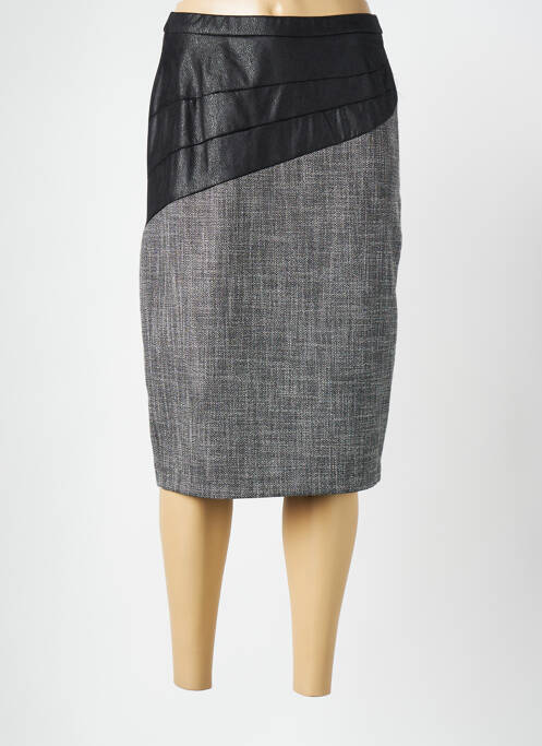 Jupe mi-longue gris FRANCE RIVOIRE pour femme