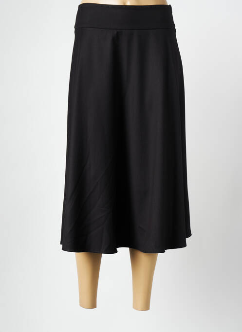 Jupe mi-longue noir SIGNE NATURE pour femme