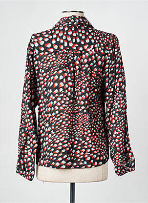 Chemisier tissage crêpe manches longues noir TRAMONTANA femme