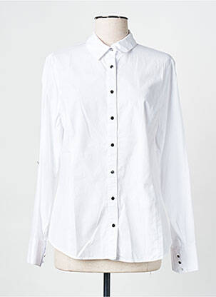 Chemisier coupe droite manches longues blanc MERI & ESCA femme