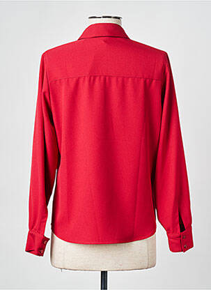 Chemisier coupe cintrée manches longues rouge FRANCE RIVOIRE femme