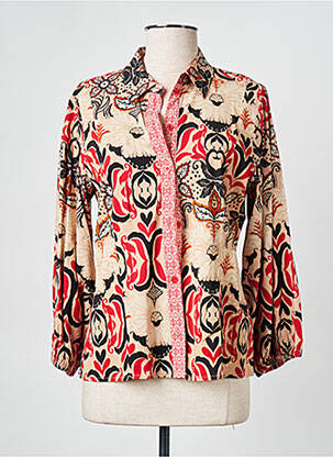 Blouse imprimé fantaisie manches 3/4 beige TRAMONTANA femme