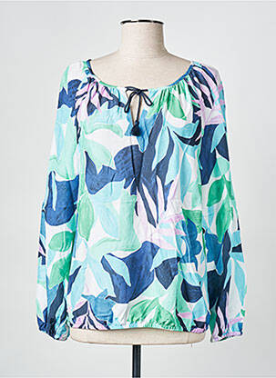 Blouse imprimé fantaisie manches longues bleu RABE femme