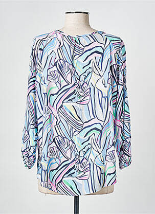 Blouse imprimé fantaisie manches 3/4 bleu RABE femme