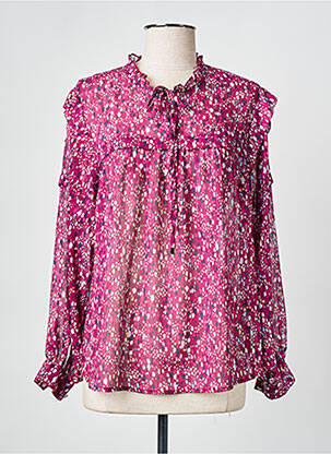 Blouse imprimé fantaisie manches longues violet TRAMONTANA femme