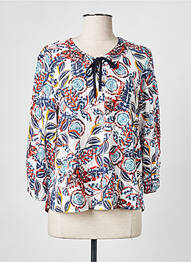 Blouse imprimé fantaisie manches 3/4 rouge CHRISTINE LAURE femme