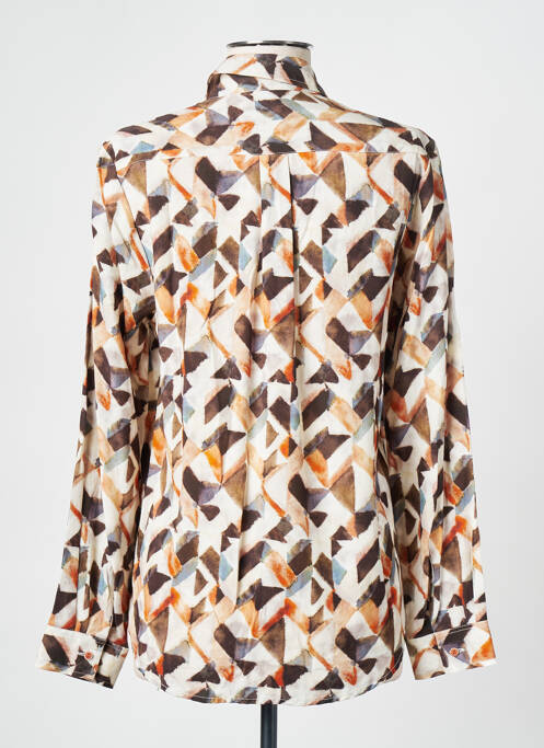 Chemisier imprimé fantaisie manches longues marron LA CIBLE ROUGE femme